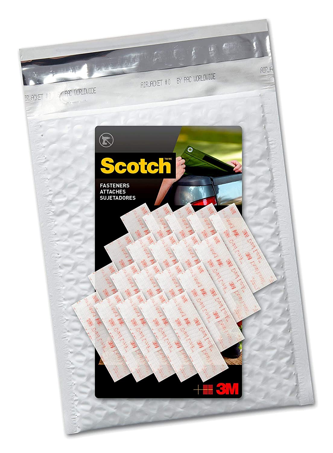 Scotch Mounting, Fastening & Surface Protection RF6731 Interlocking Fasteners 1 in x 3 in, Strips, 1"x3", Black, 2 Count - Image 1